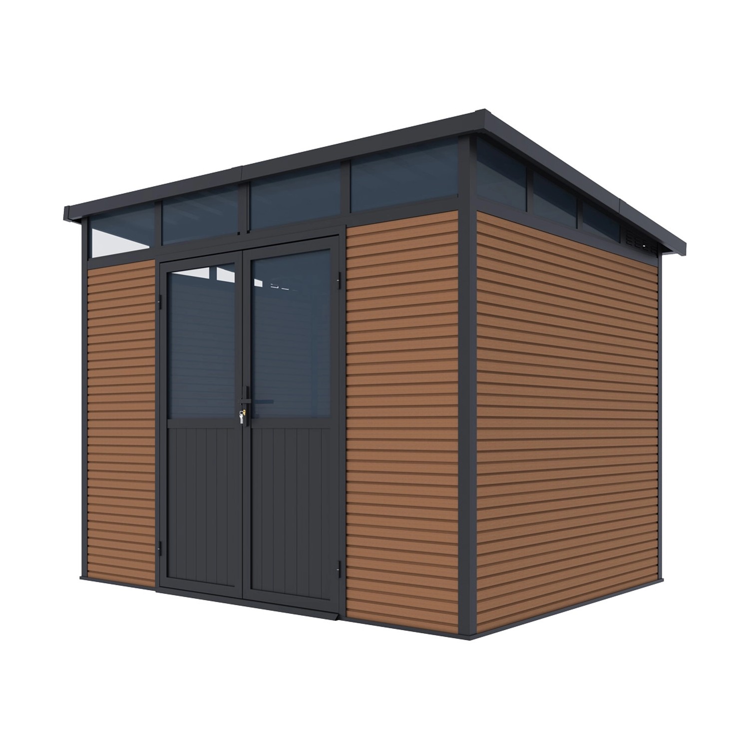Weide Gartenhaus Aluminium Gerätehaus mit Doppeltür 278x218x226 cm Wetterfe günstig online kaufen