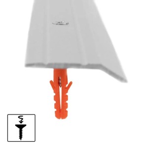 KARAT Abschlussprofil Silber mit Dübel für Belagstärken bis 5mm, 3x100cm.