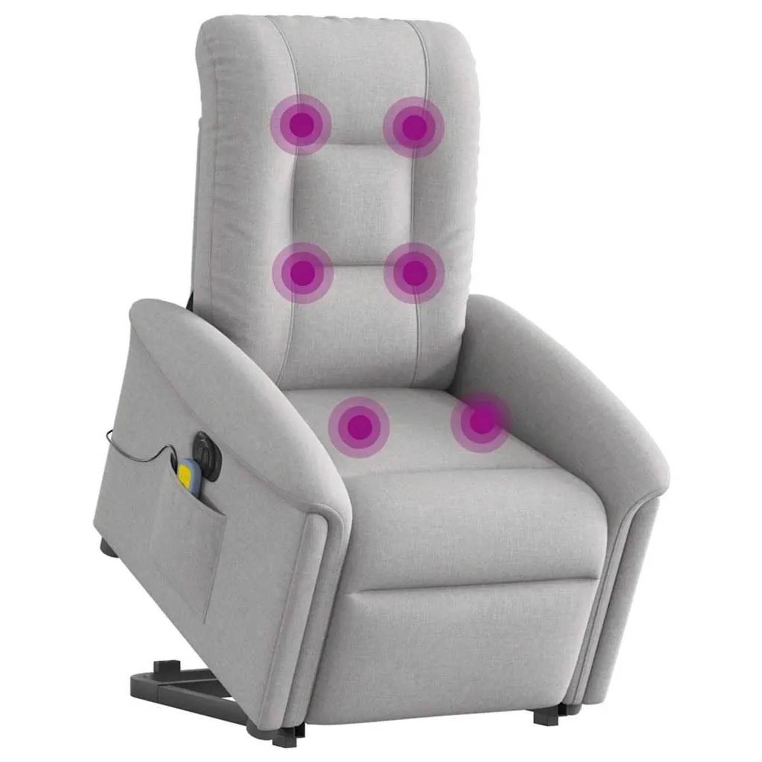 vidaXL Massagesessel mit Aufstehhilfe Elektrisch Wolkengrau Stoff 3303293 günstig online kaufen