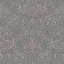 Marburg Vliestapete City Glam Ornamental Grau mit floralem Muster.