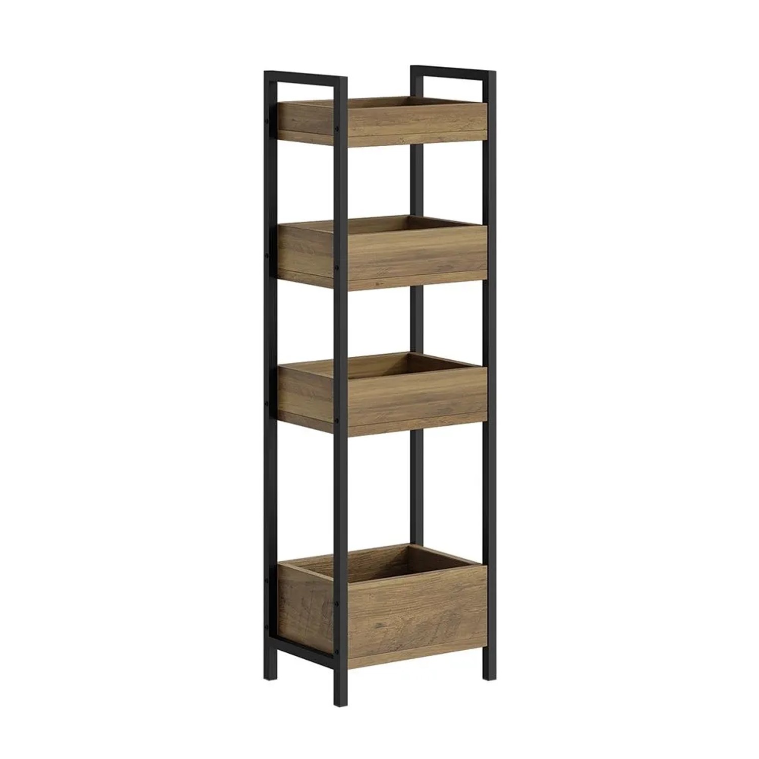 SoBuy Badregal Standregal mit 3 Ablagefächern Badezimmerschrank Nischenregal 28x90x20cm FRG226-H-F