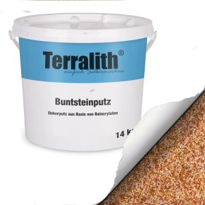 Terralith Buntsteinputz Mosaikputz 2mm 14 kg BSP12 Weiss Beige Gelb