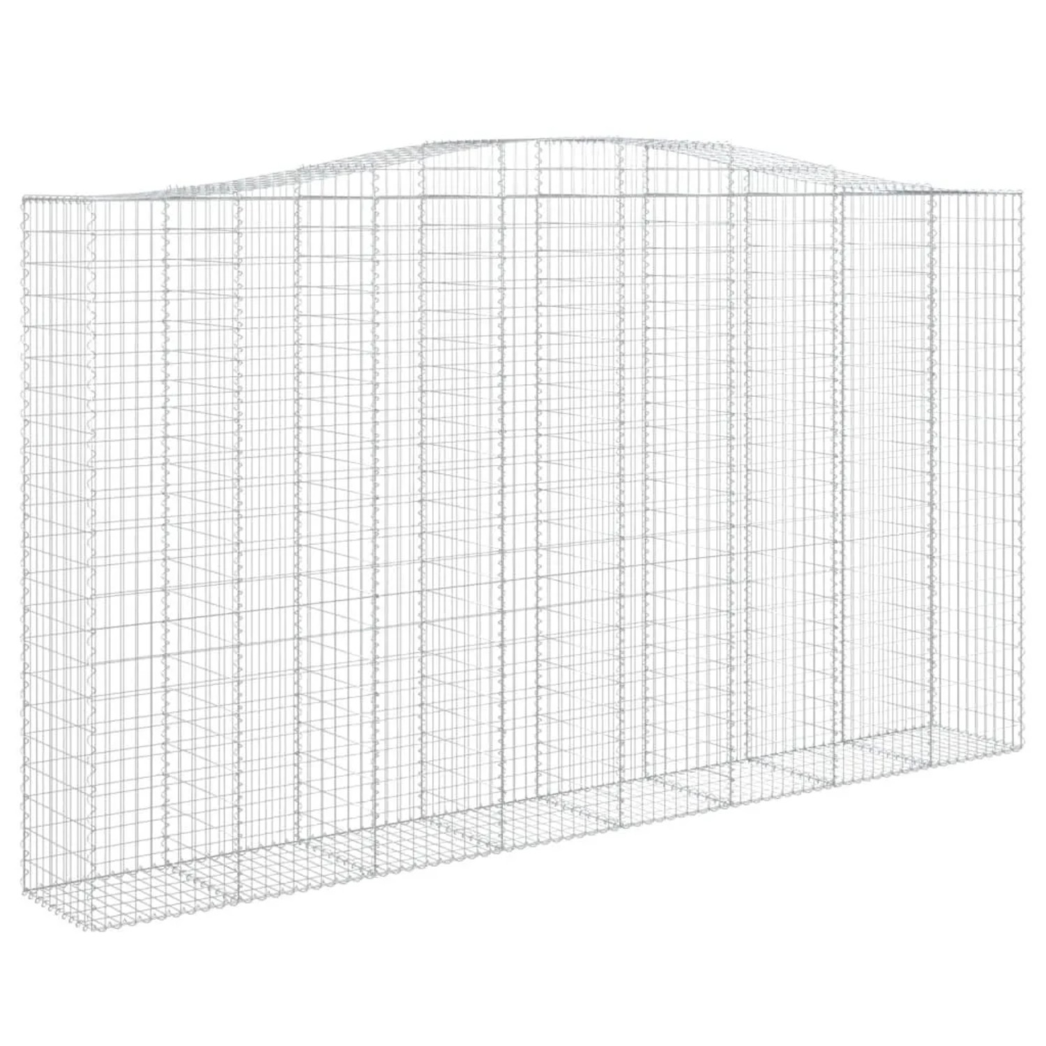 vidaXL Gabionen mit Hochbogen 8 Stk 400x50x220/240cm Verzinktes Eisen 3146040
