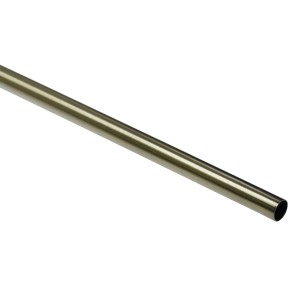 Gardinia Gardinenstange Memphis, Ø 16 mm, Messing-Antik, 120 cm.