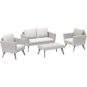 Beiges Ersatz-Rückenkissen für ein 2-Sitzer Gartensofa der Serie Manila.