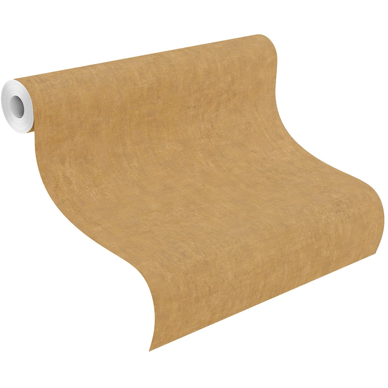 Rasch Vliestapete Factory IV, Uni Gold-Gelb, Rolle. Dekorative Tapete mit leichter Struktur.