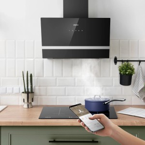 CIARRA Dunstabzugshaube 60cm, A+++, 650 m³/h, steuerbar per WIFI-APP und Touch Control.