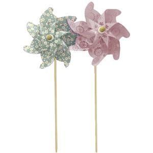 Boltze Deko Windrad, 2-fach sortiert, mehrfarbig. Dekorativer Aufsteller für Haus und Garten.