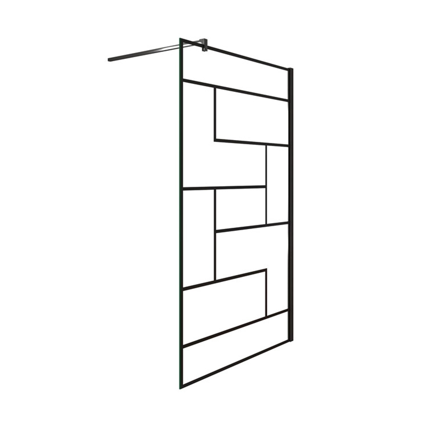 Duschparadies 140 x 200cm Walk in Dusche 8mm Nano Glas Duschwand Glasdekor günstig online kaufen