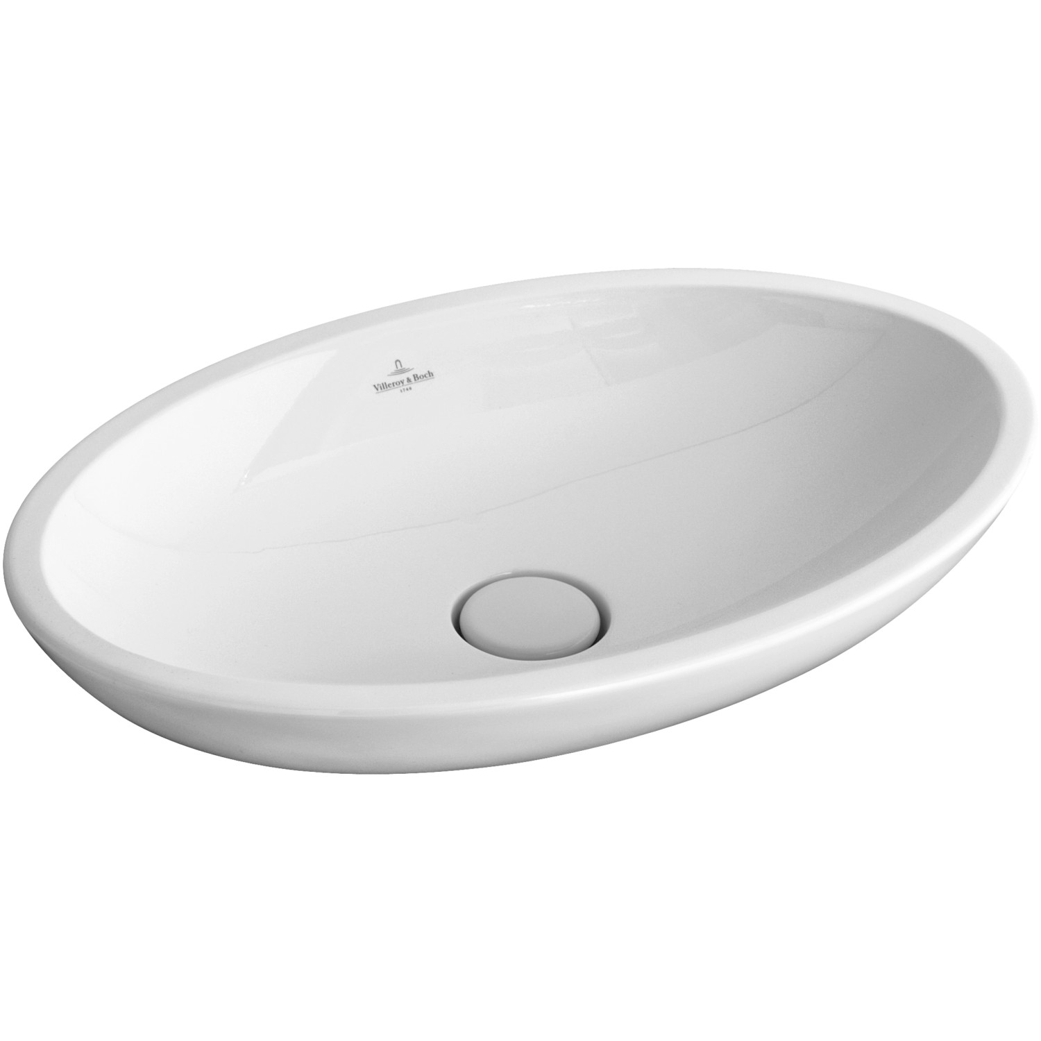 Villeroy & Boch Loop & Friends Aufsatzwaschbecken 58,5 cm Alpinweiß mit ÜL CPlus