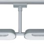 Paulmann URail LED Doppel-Spot Dipper, Chrom matt/Weiß, dimmbar für Schienensystem.