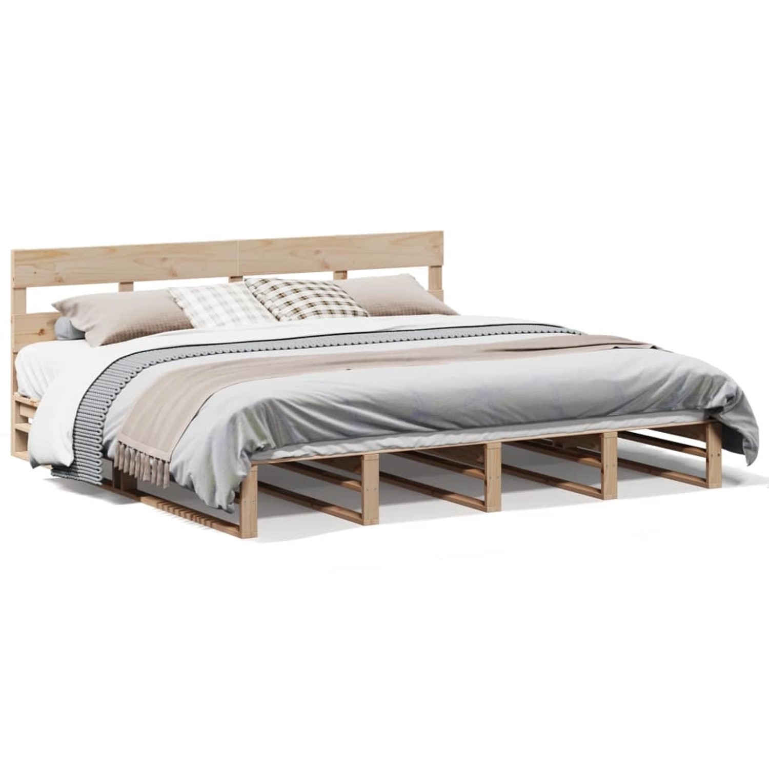 vidaXL Massivholzbett ohne Matratze 200x200 cm Kiefer 3302306 günstig online kaufen