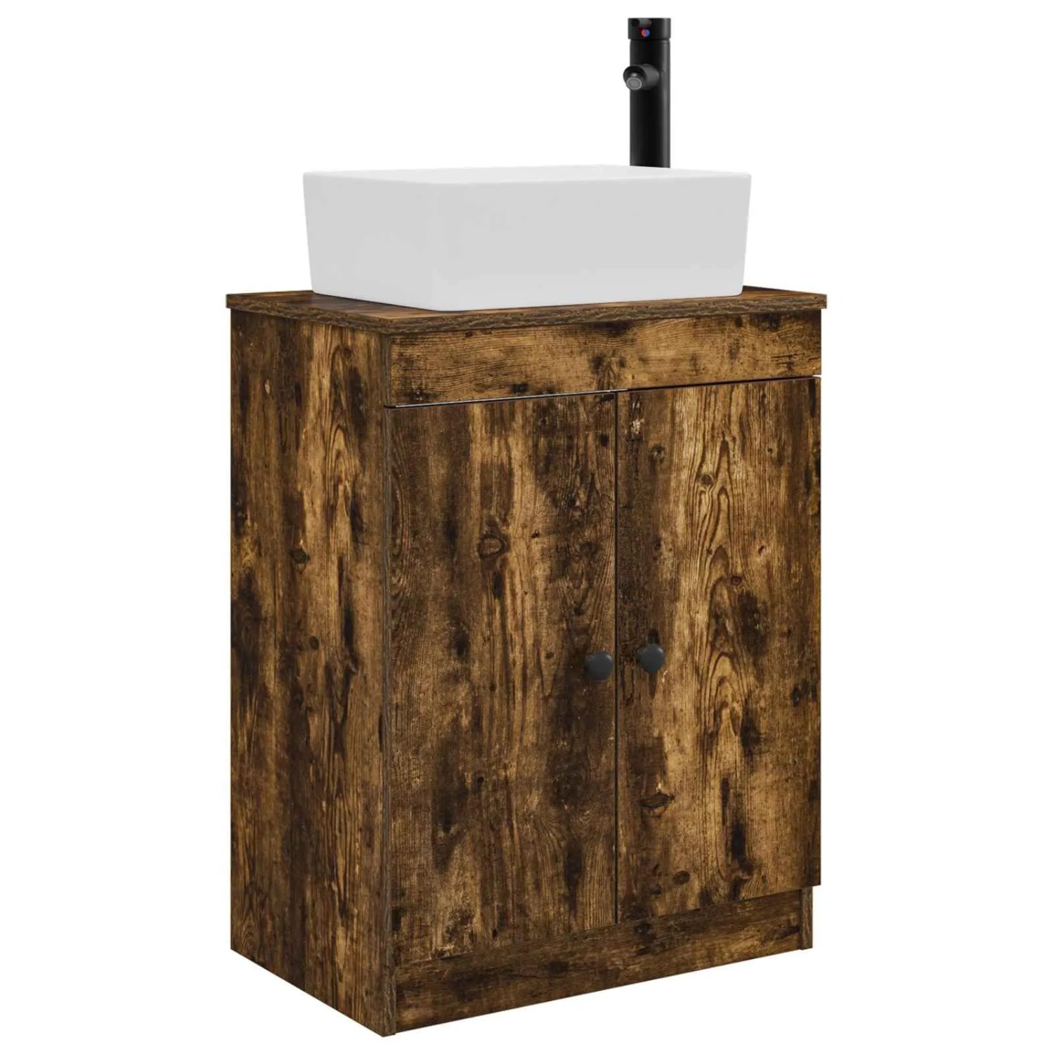 vidaXL Badezimmerschrank mit Waschbecken Räuchereiche 54 x 35 x 83 cm 890134