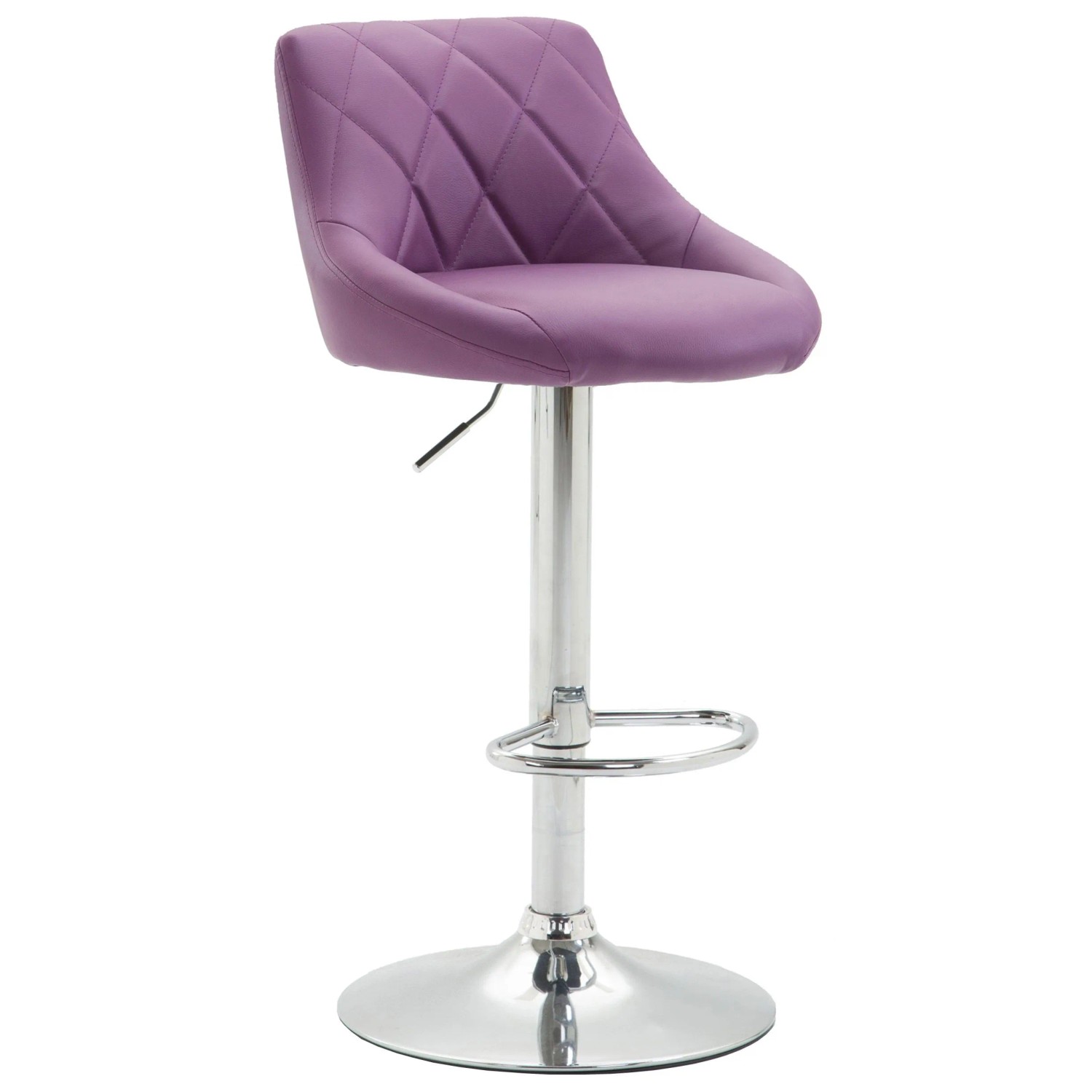 CLP Barhocker Lazio Kunstleder Lila/Chrom