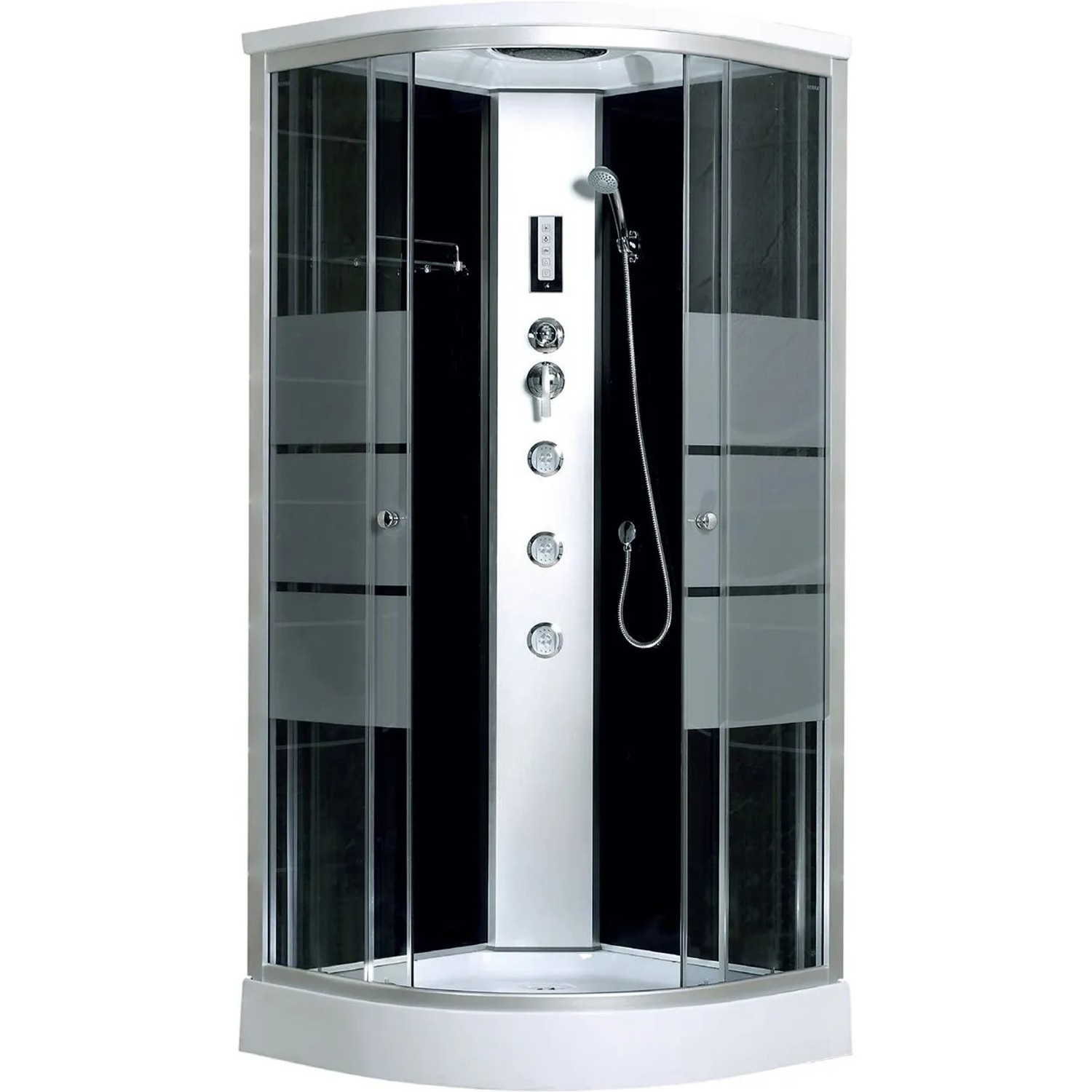 Kerra Hydromassagekabine Lisa mit Dach und Duschwanne 89 x 89 x 215 cm