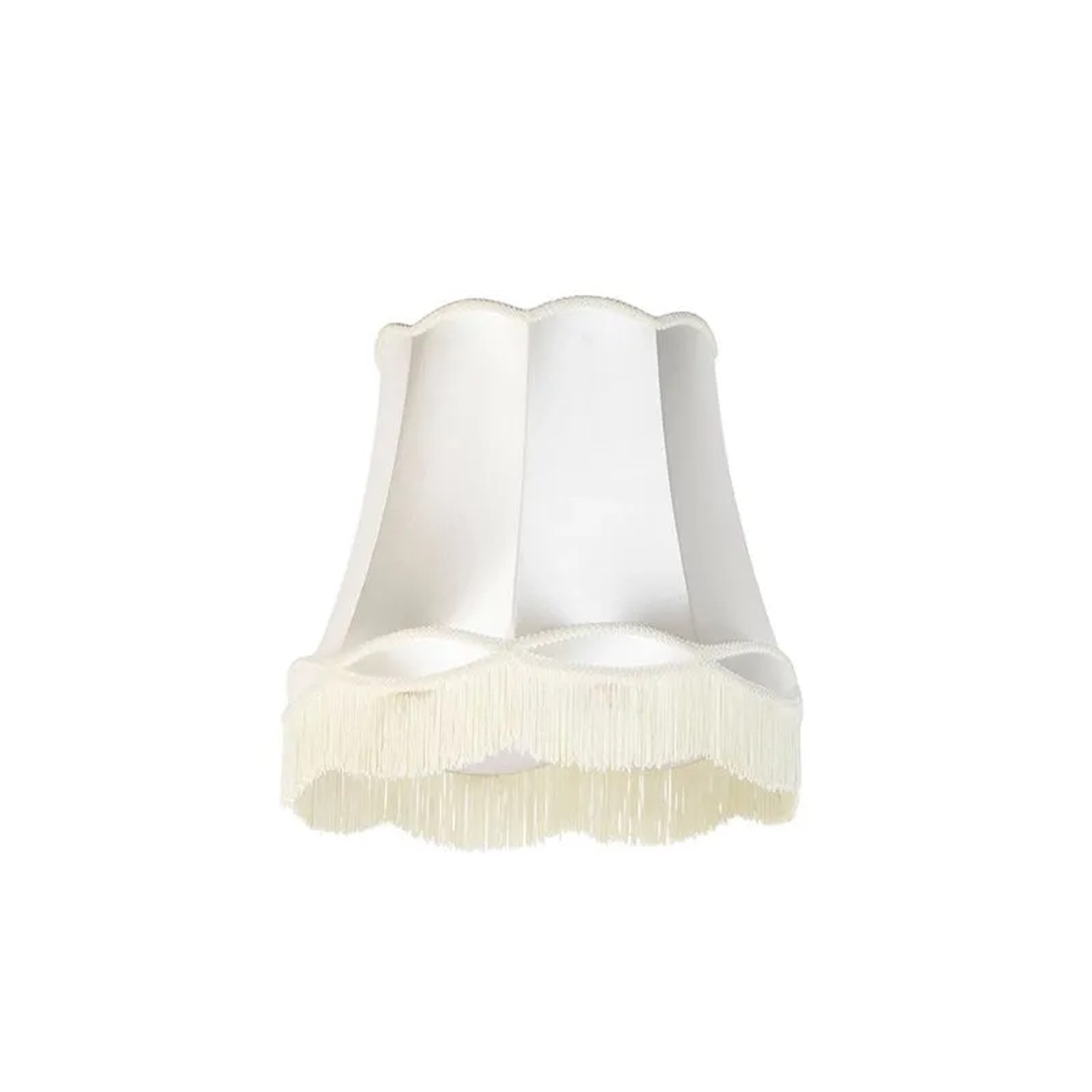 QAZQA Seidenlampenschirm Creme 45/30/44 Granny