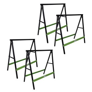 4er Set TRUTZHOLM Klappböcke, Sägeböcke, je 200kg Traglast, ideal für Werkstatt & Baustelle.