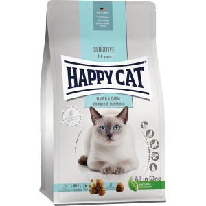 Happy Cat Sensitive Magen & Darm Trockenfutter, 300g Packung für sensible Katzen.