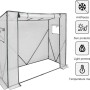 Halbtransparentes WOLTU Foliengewächshaus, 200x77x169 cm, mit Stahlrohrrahmen.