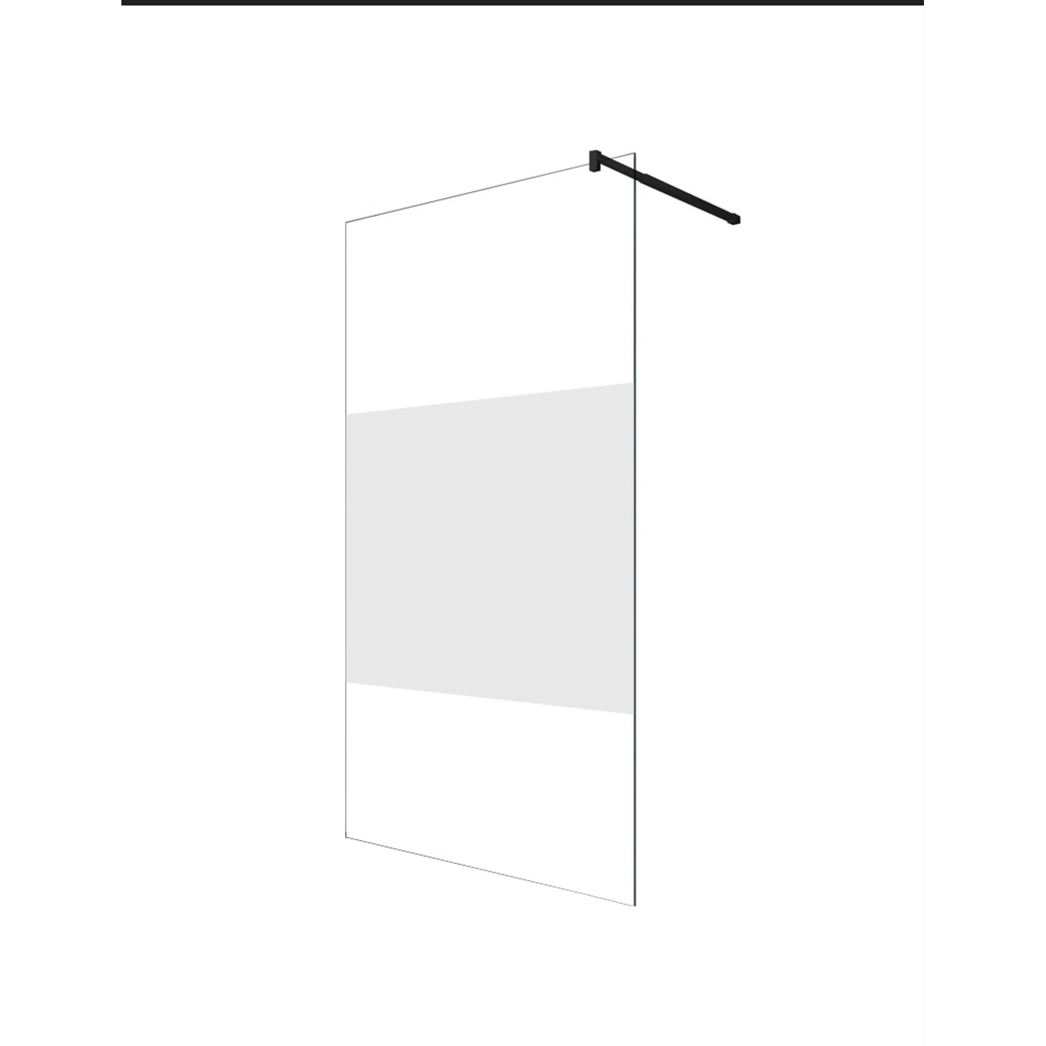 Glaszentrum Hagen 98x200cm Walk in Duschabtrennung Satiniert Mitte BK