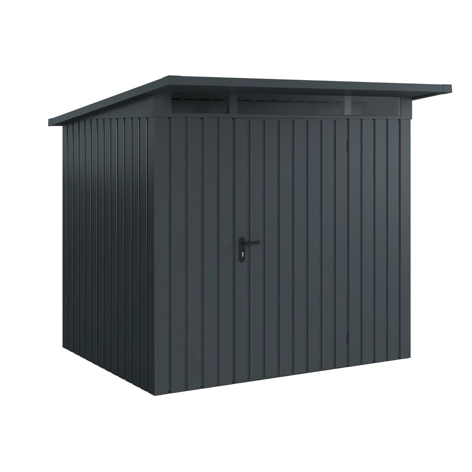 EcoStar Gerätehaus Euroline Pultdach 229 cm x 214 cm Anthrazitgrau 1-flg.