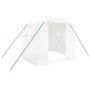 Weißes furnicato Gewächshaus mit Stahlrahmen, 4 m², 2x2x2 m. Ideal für den Schutz von Pflanzen.