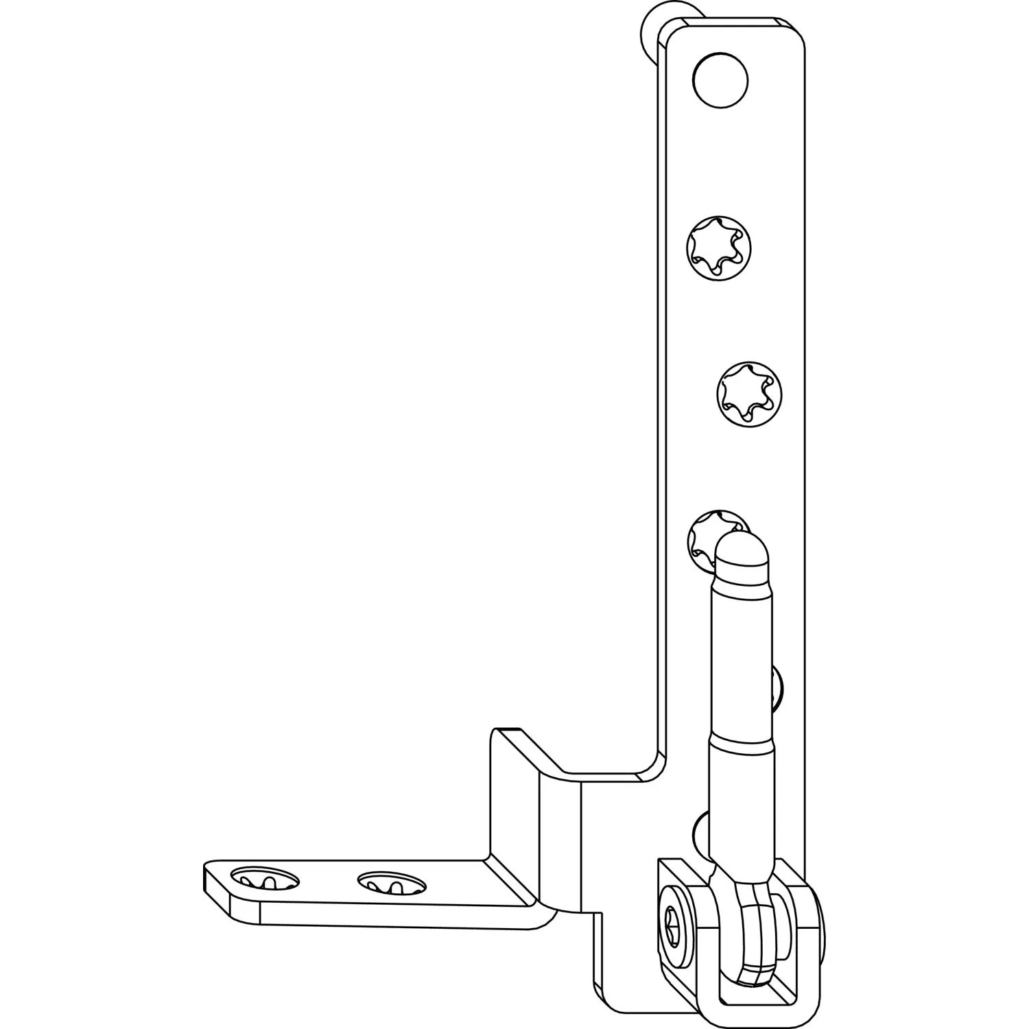 Maco Ecklager Mammut 220kg Holz 12/18mm Tragezapfen 9mm Weiß Links