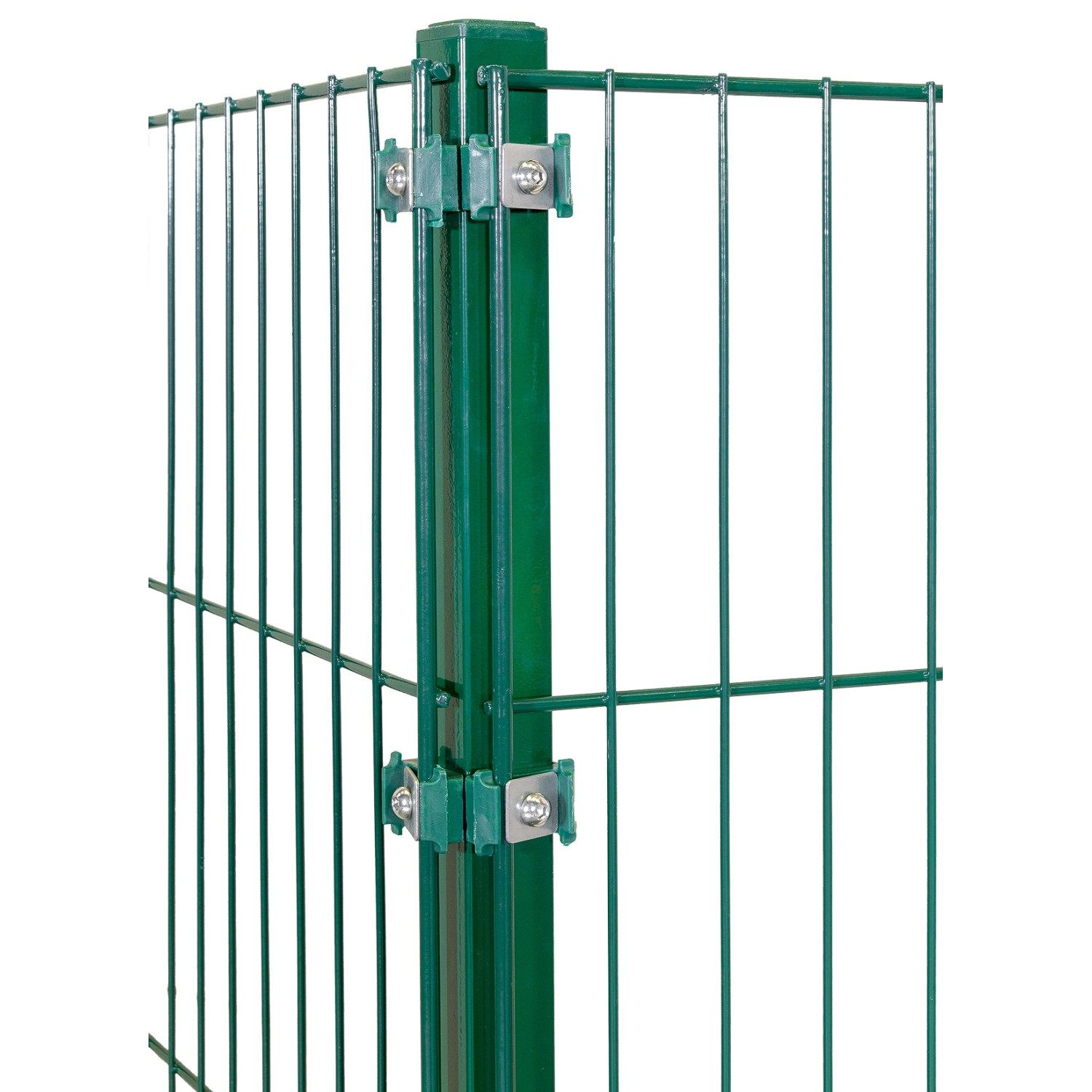 Solid Eckpfosten für Stab- und Doppelstabmatten Stahl Grün 175 x 4 x 4 ...