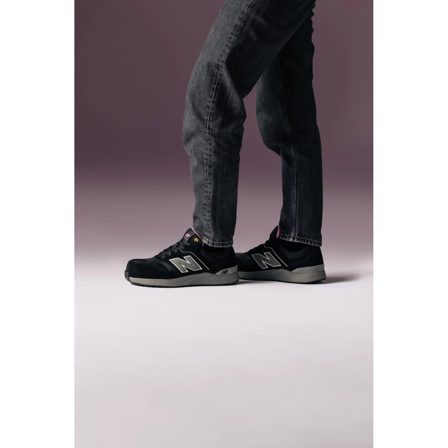 New Balance Elite Lite Damen Sicherheitsschuhe S1 in Schwarz-Rosa, Größe 35.