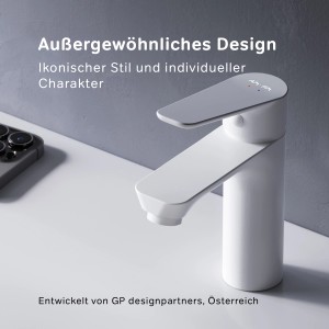 AM.PM Hit Waschtischarmatur in Weiß: Einhebelmischer für Ihr modernes Bad.