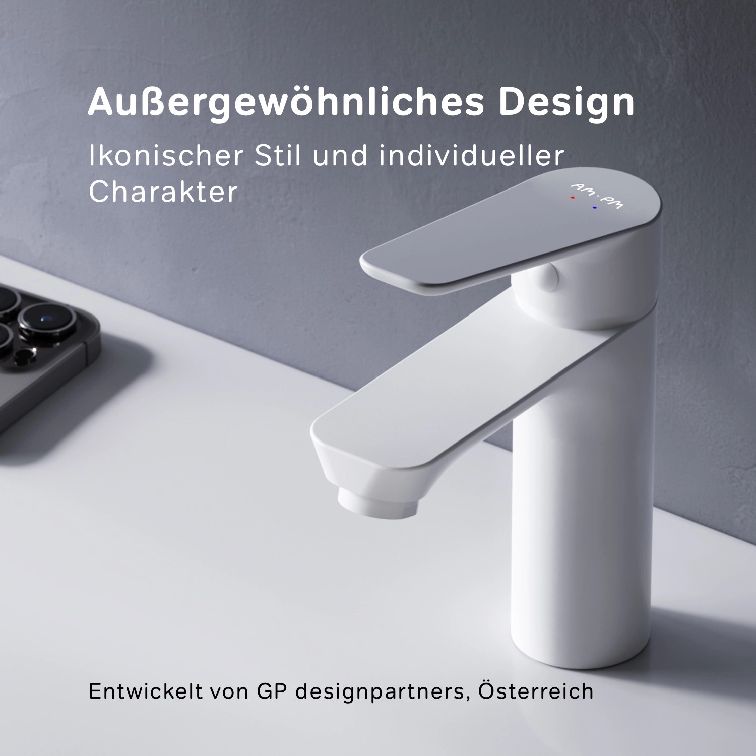 AM.PM Hit Waschtischarmatur in Weiß: Einhebelmischer für Ihr modernes Bad.