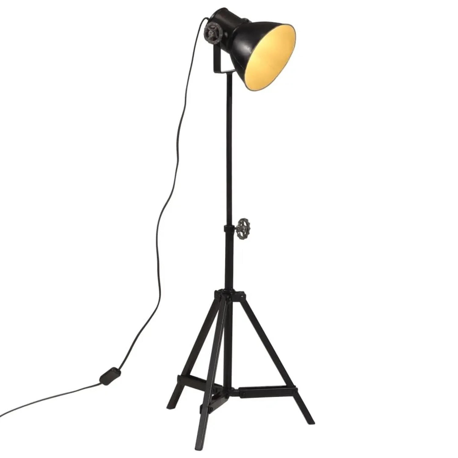 vidaXL Stehleuchte 25 W Schwarz 35x35x65/95 cm E27 371871