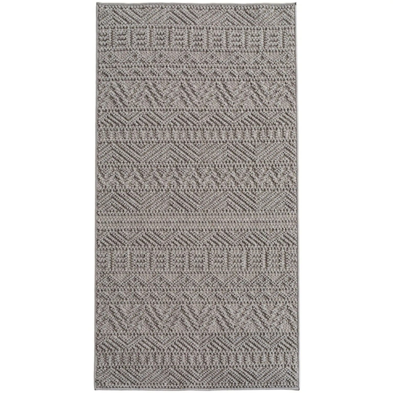 Ayyildiz Flachgewebeteppich Helix 2202 Silber 80 cm x 150 cm