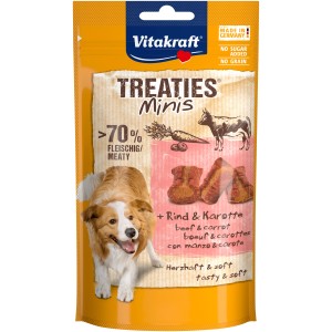 Vitakraft Treaties Minis Rind & Karotte, 48g. Hunde-Belohnungssnack für kleine Hunde.