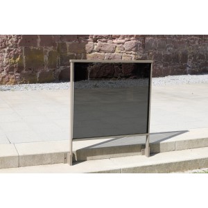 Dieda Geländer Linus Vario, seitliche Montage, Aluminium, 100x100 cm, Taupe.