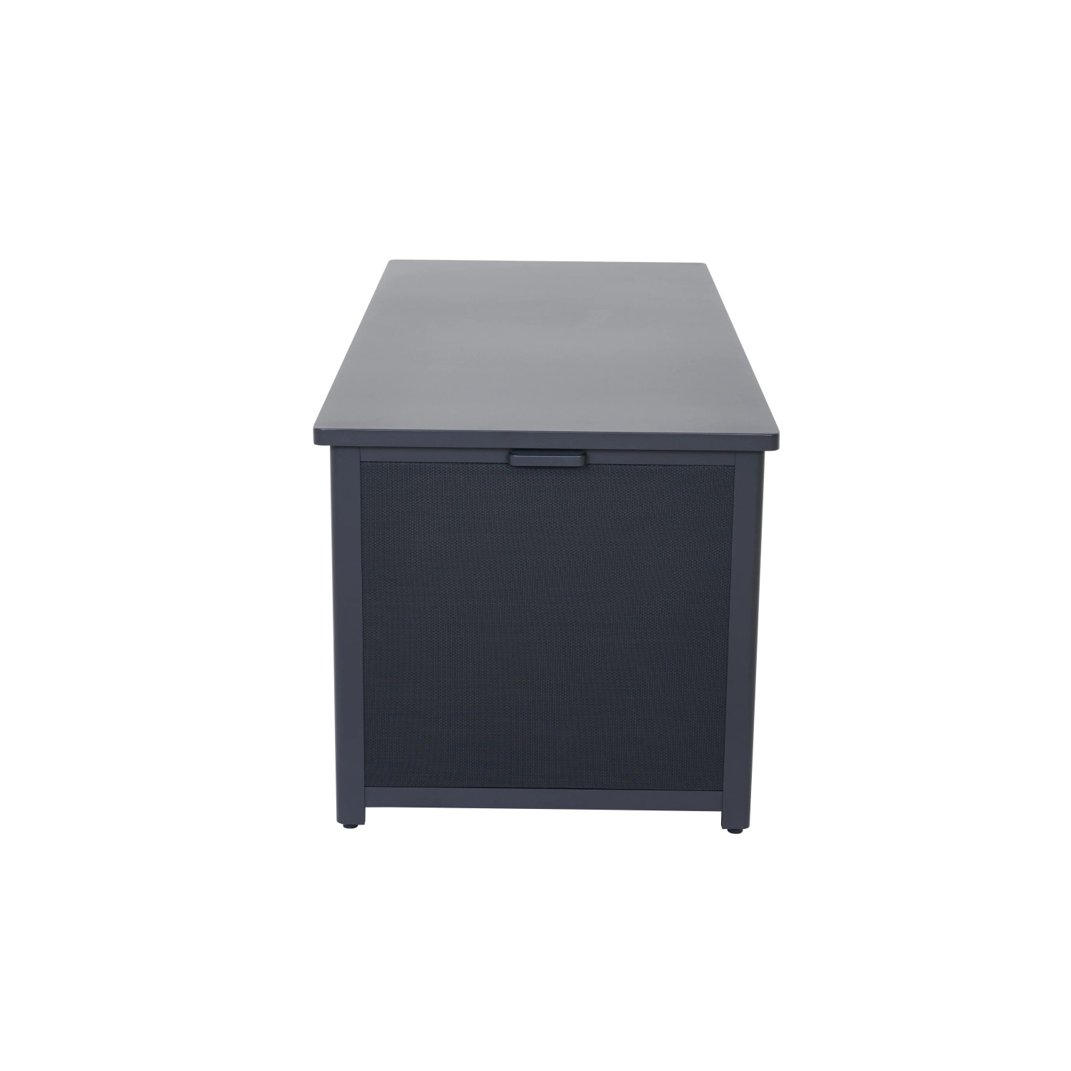 Dunkelgraue Siena Garden Kissenbox Sabano (181x79x75cm) zur Aufbewahrung von Gartenauflagen.