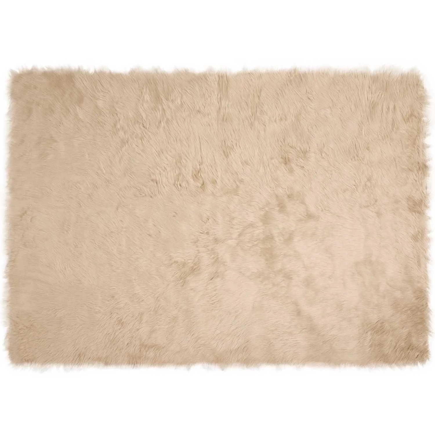 vidaXL Kunstschaffell Teppich Tafalla Beige 140 x 200 cm Polyester 42021483 günstig online kaufen