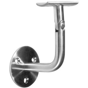 SCHÖSSWENDER Edelstahl Handlaufträger mit Gelenk, runder Anschraubplatte für Treppen & Geländer.