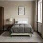 vidaXL Sommerdecke Gepolstert Hellgrau 135 x 220 cm Mikrofaser 42025922_2