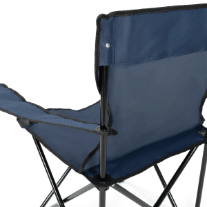 Blauer 24Move Campingstuhl mit Getränkehalter und Tragetasche, Outdoor Faltstuhl.