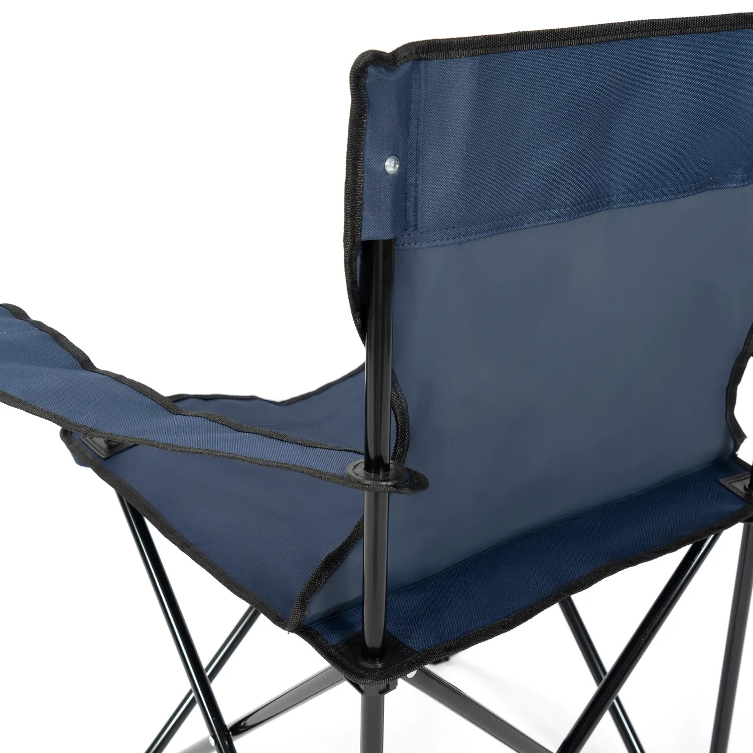 Blauer 24Move Campingstuhl mit Getränkehalter und Tragetasche, Outdoor Faltstuhl.