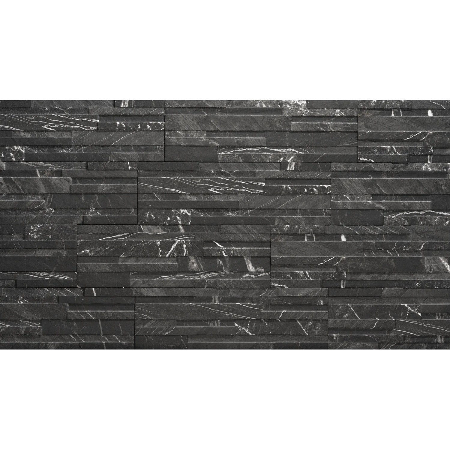 Klimex Verblender Feinsteinzeug UltraStrong Marble Black, 52x17cm, marmorierte Optik.