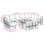 vidaXL Garten-Sofa-Set, 13-teilig, Schwarz, Aluminium, mit Maßen. Ideal für Terrasse und Garten.