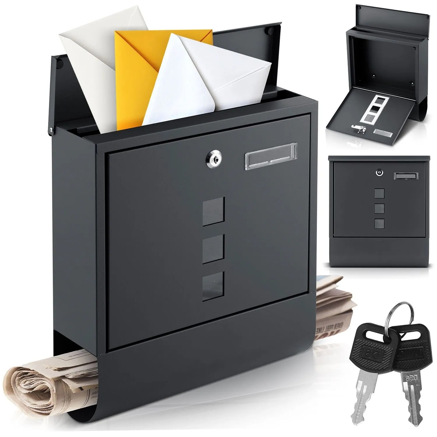 Humberg Briefkasten 34X30,5X10 Cm Anthrazit Hm 861