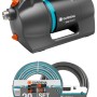 Gardena Gartenpumpe 4200 Silent Set mit Schlauch und Zubehör für die Gartenbewässerung.