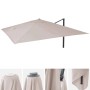 MCW Ersatz-Bezug für Sonnenschirm 3x4m, Creme-Grau. Rechteckige, witterungsbeständige Schutzhülle mit Luftzirkulationshaube.