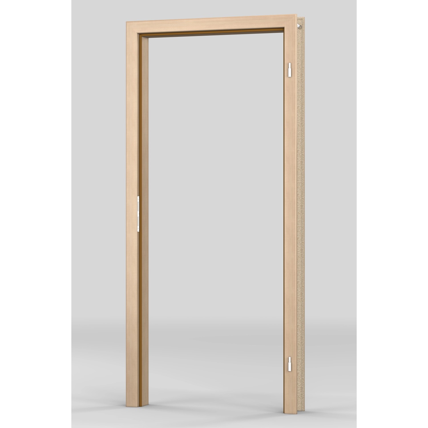 Türrahmen CPL Cappuccino Holznachbildung, 61x198,5x8 cm, Rechtsanschlag. Robuste Türzarge für Innentüren.