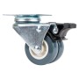 HMF 6720 Doppelte Schwerlastrollen Bremse Polyurethan 4 Stück 50 mm bis 400 kg Grau_6