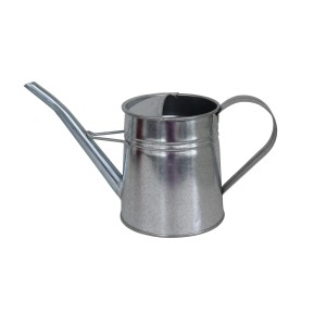 Zink Gießkanne mit Henkel, 1,7 Liter, für Garten und Pflanzenbewässerung.