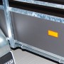 Rechteckiger, orangefarbener Reflektor für PKW-Anhänger, 2er-Set.